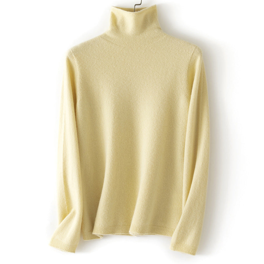 Damen Feinstrick Rollkragenpullover aus Kaschmirmischung leicht oversized Drune