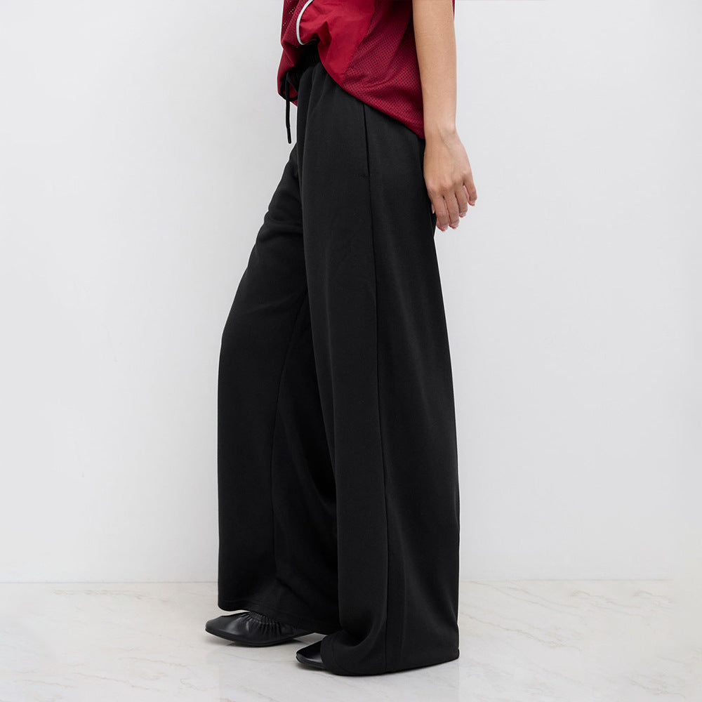 Damen Bequeme Sweatpants mit hohem Bund und weitem Schnitt Drune