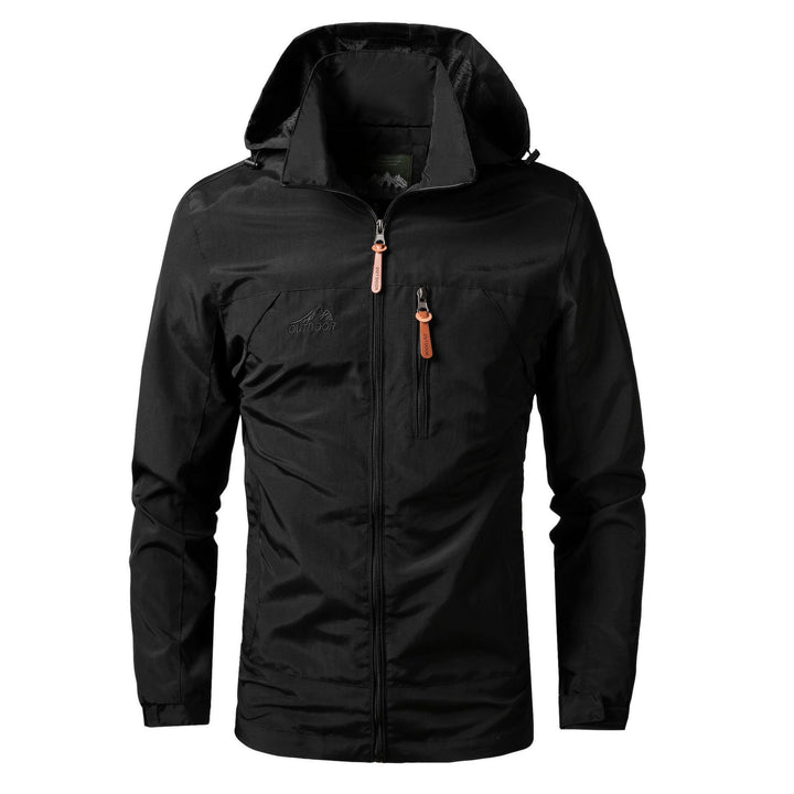 Herren Leichter Outdoor-Kapuzenparka mit atmungsaktivem Meshfutter und Brustzip Drune