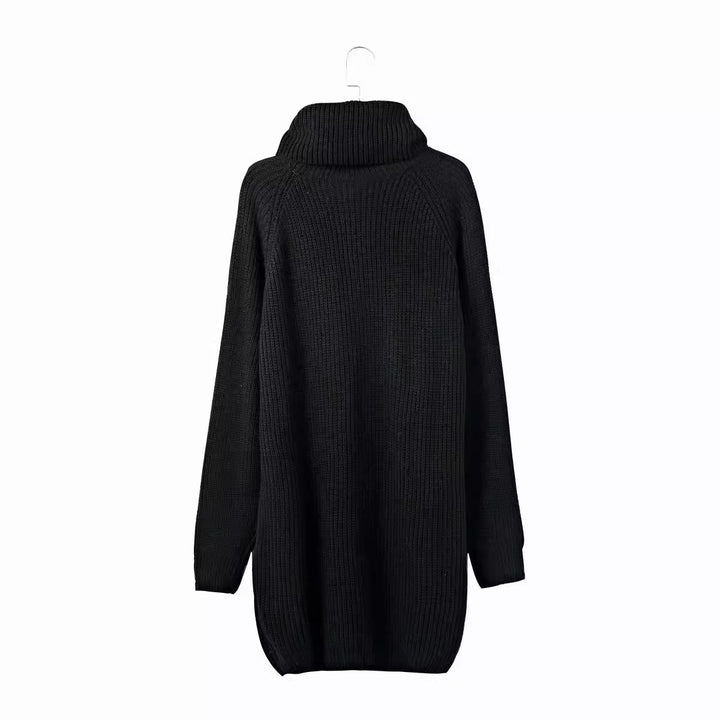 Damen Strickkleid mit weitem Kragen Drune