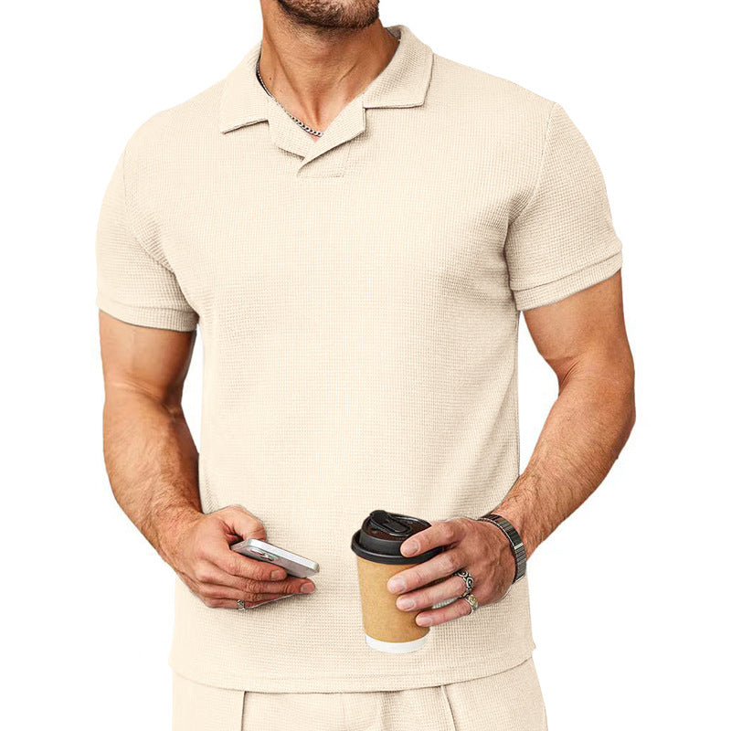 Herren Polohemd mit strukturiertem Gewebe Drune