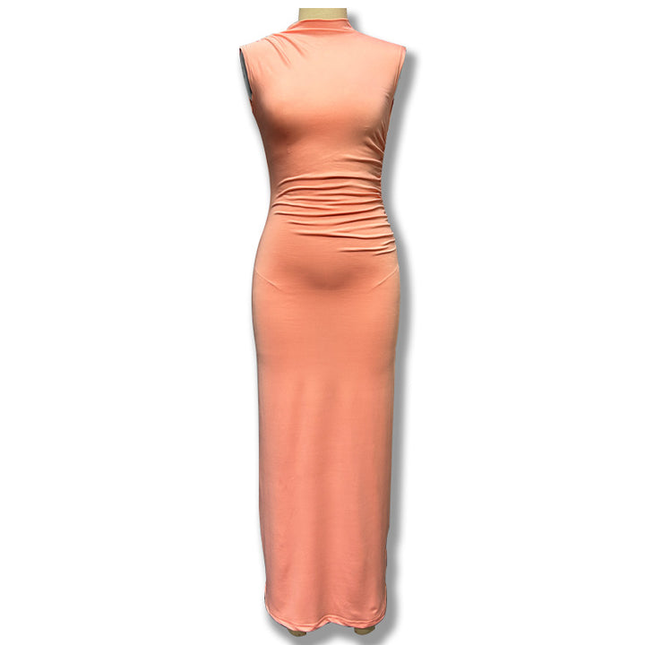 Damen Elegantes figurbetontes Midi-Kleid mit asymmetrischem Saum Drune