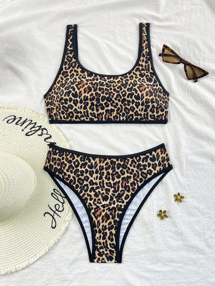Damen Sportlicher Bikini im Leo-Look Drune