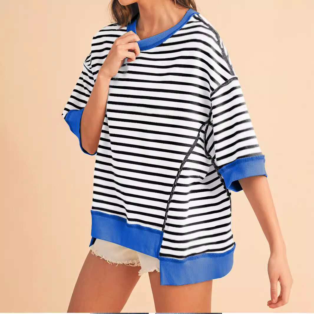 Damen Oversized Streifenpullover Drune
