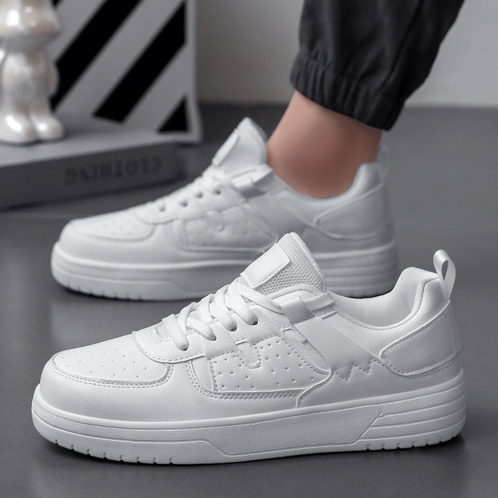 Unisex nan Plateausneaker aus Lederimitat mit atmungsaktivem Mesh-Zungenbereich und stoßdämpfender Profilsohle Drune