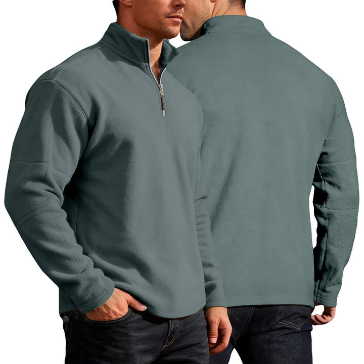 Herren Thermo-Fleece-Halbzip-Pullover mit Stehkragen Drune