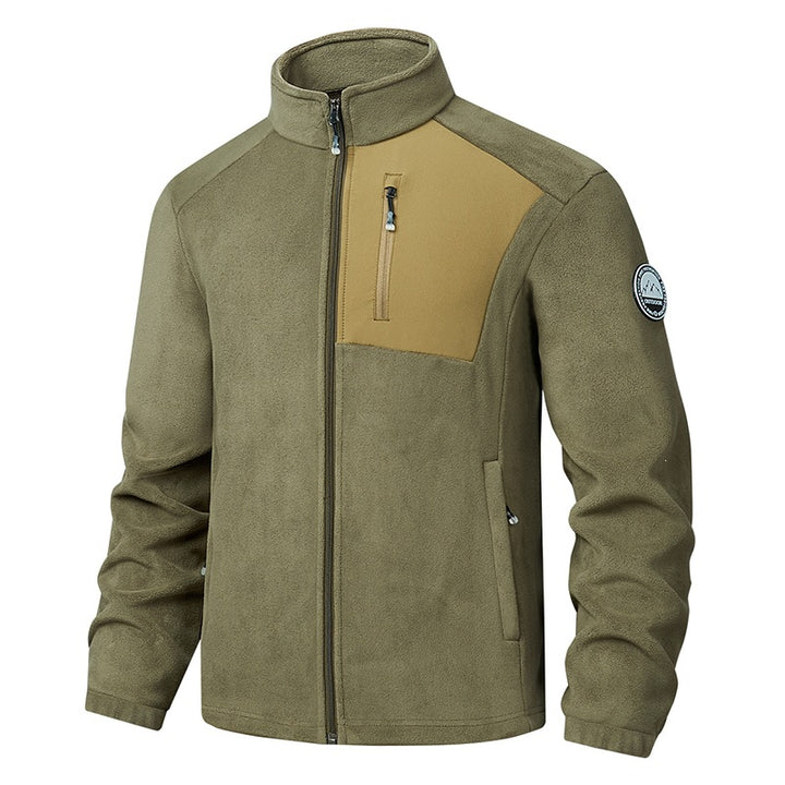 Herren Bequeme Fleecejacke mit Stehkragen Drune