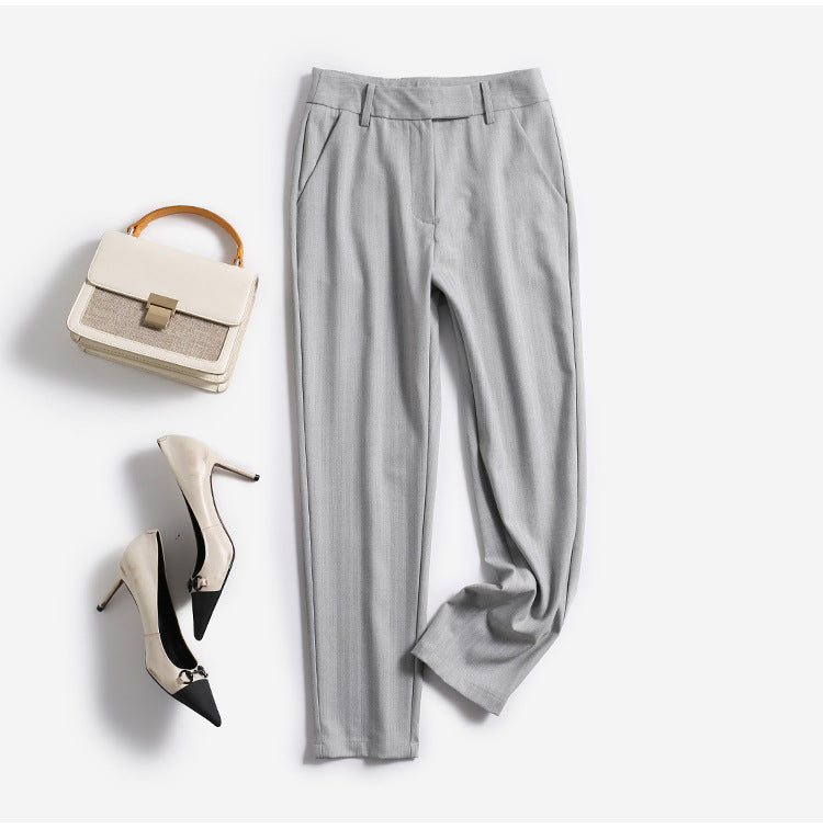 Damen Elegante und bequeme Hochtaillierte Anzughose Drune