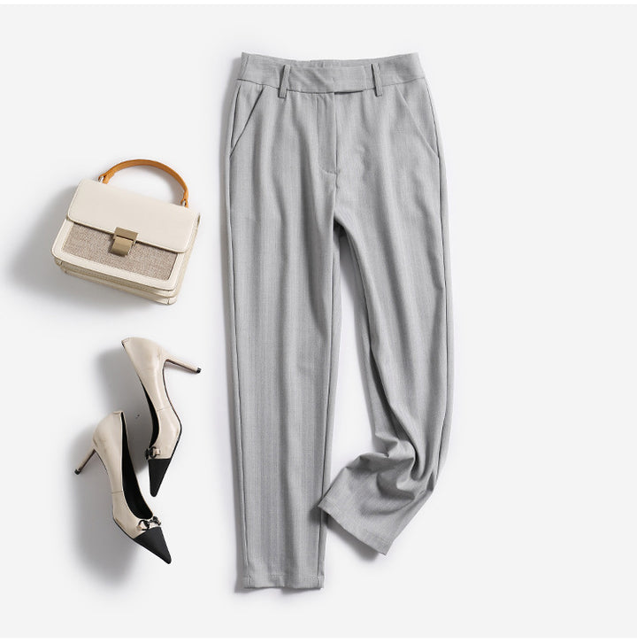 Damen Elegante und bequeme Hochtaillierte Anzughose Drune