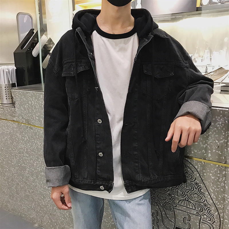 Herren Denimjacke mit integrierter Kapuze Drune 1788342630