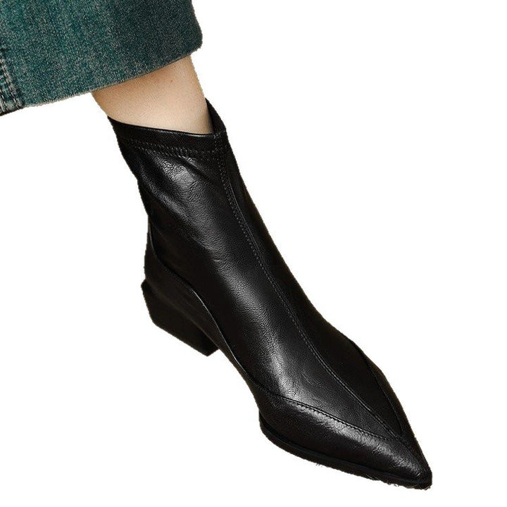 Damen Elegante spitze Stiefeletten Drune