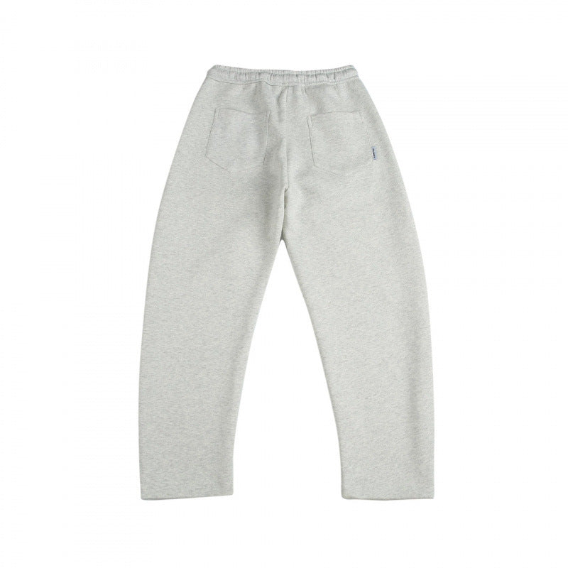 Unisex Weite Tech-Jogginghose mit diagonalem Nahtdesign, Elastikbund und Tunnelzug Drune