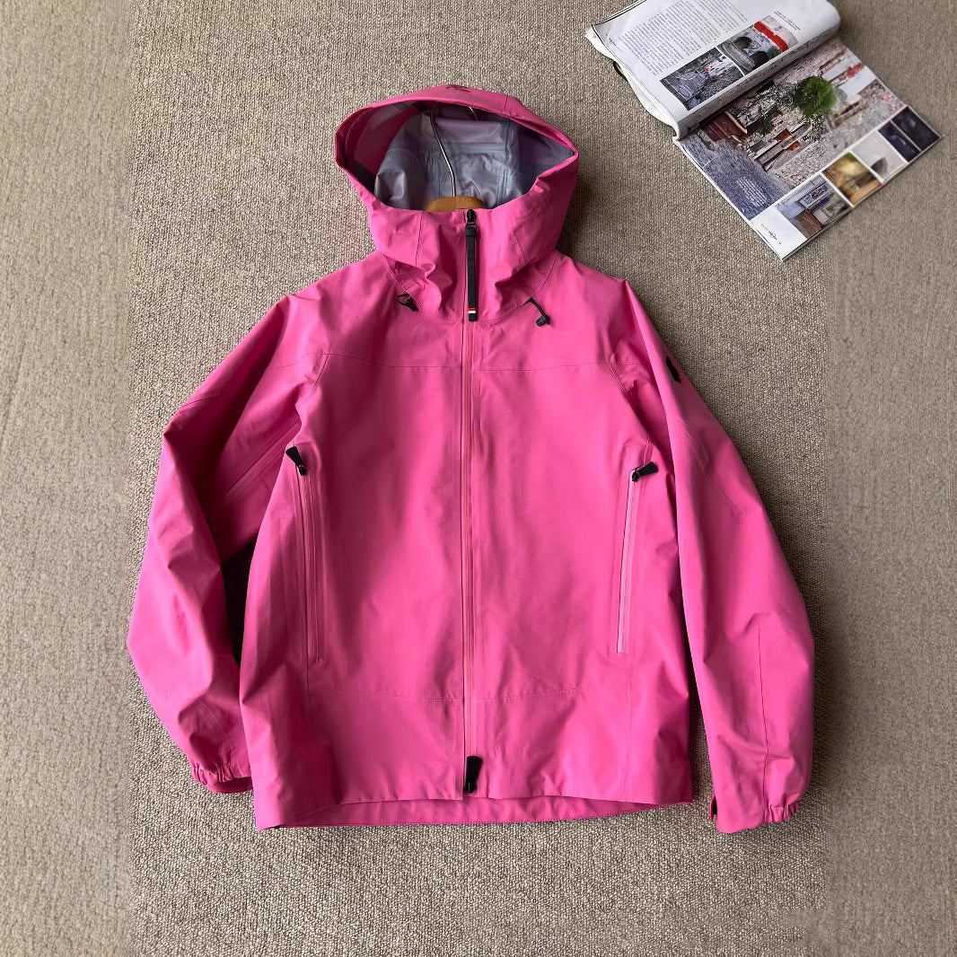 Damen Wasserdichte Outdoorjacke mit verstellbarem Kragen Drune