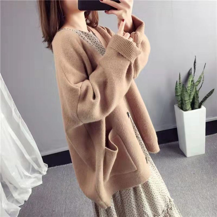 Damen Modische Strickjacke mit weichem Material und innovativem Schnitt Drune