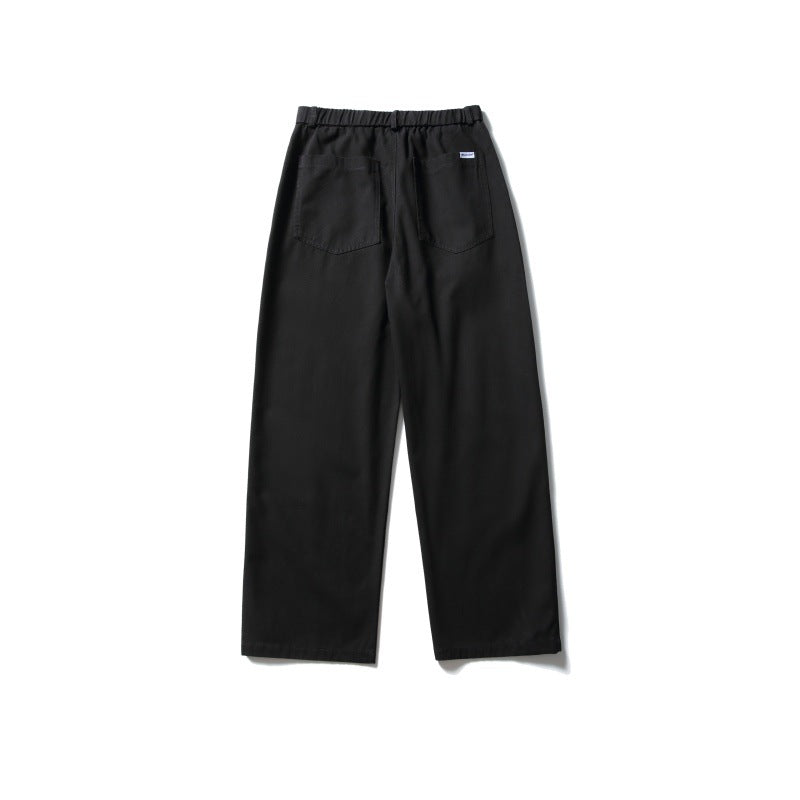 Damen Weite Utility-Cargohose mit elastischem Bund und aufgesetzten Fronttaschen Drune