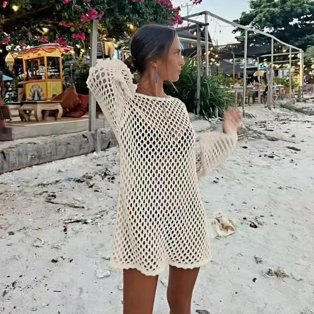 Damen Netz-Strandkleid Drune