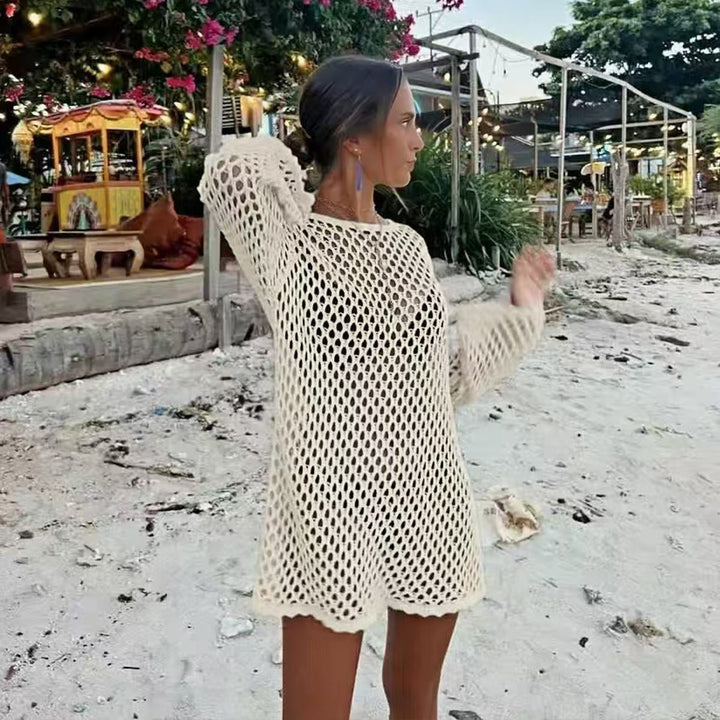 Damen Netz-Strandkleid Drune