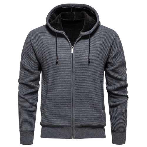 Herren sportliche Fleecejacke mit hohem Kragen und Reißverschluss Drune