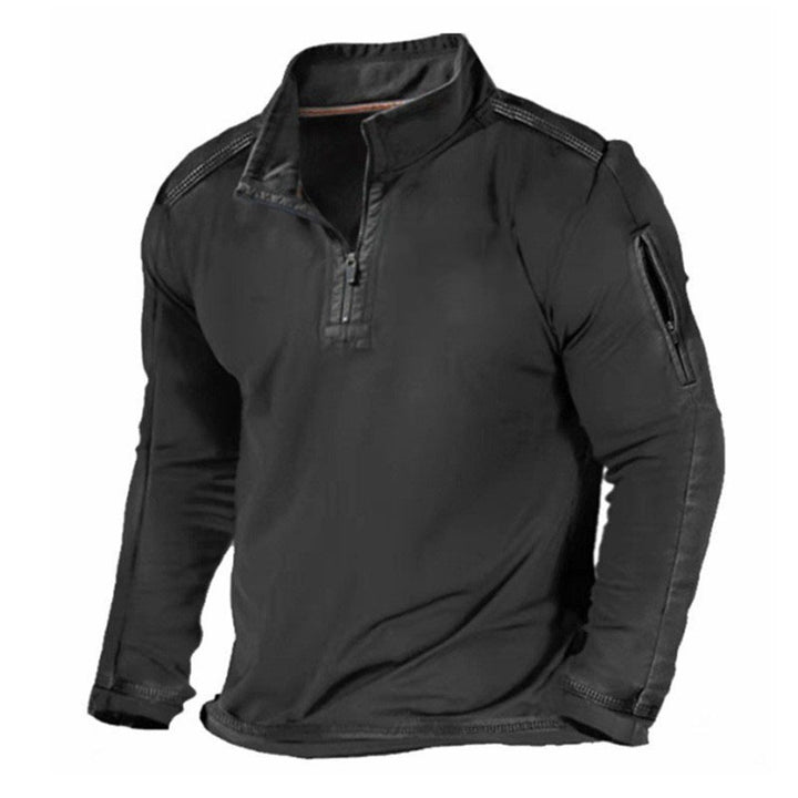 Herren funktionales Sweatshirt mit Stehkragen und Reißverschluss Drune