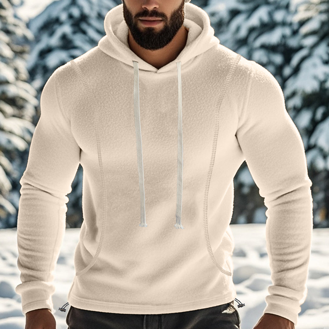 Herren bequemer Kapuzenpullover aus Kuschelmaterial Drune
