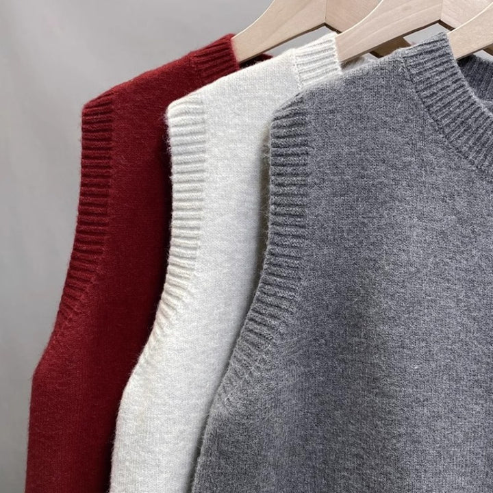 Damen Strickweste mit Knopfdetails und seitlichen Taschen Drune