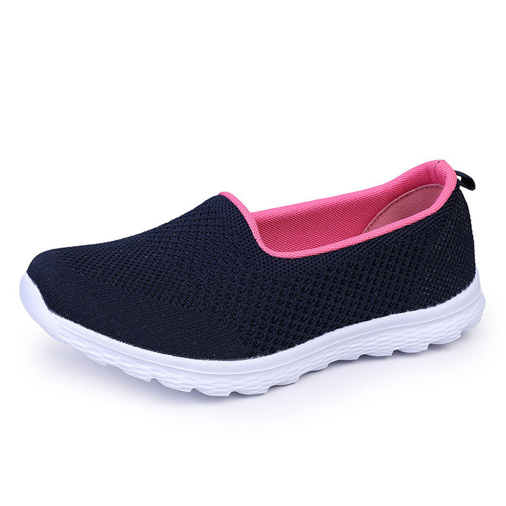 Damen nan leichter gestrickter Schlupfsneaker mit Glitzerfäden, elastischem Einstieg und flexibler Leichtsohle Drune