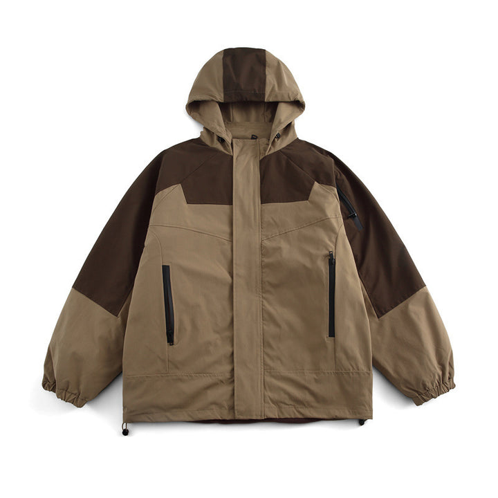 Unisex Boxy-Technical Kapuzenjacke mit Raglanärmeln, wasserabweisender Shell und Kordelzugsaum Drune