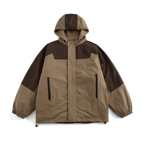 Unisex Boxy-Technical Kapuzenjacke mit Raglanärmeln, wasserabweisender Shell und Kordelzugsaum Drune