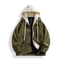 Damen Modische Überziejacke mit Kapuze Drune