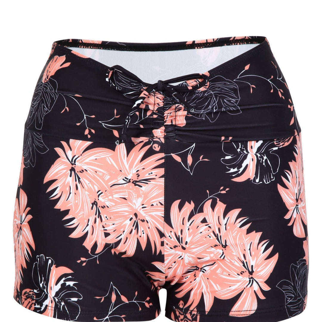 Damen Bikini-Höschen mit hohem Bund und raffinierten Rüschendetails Drune