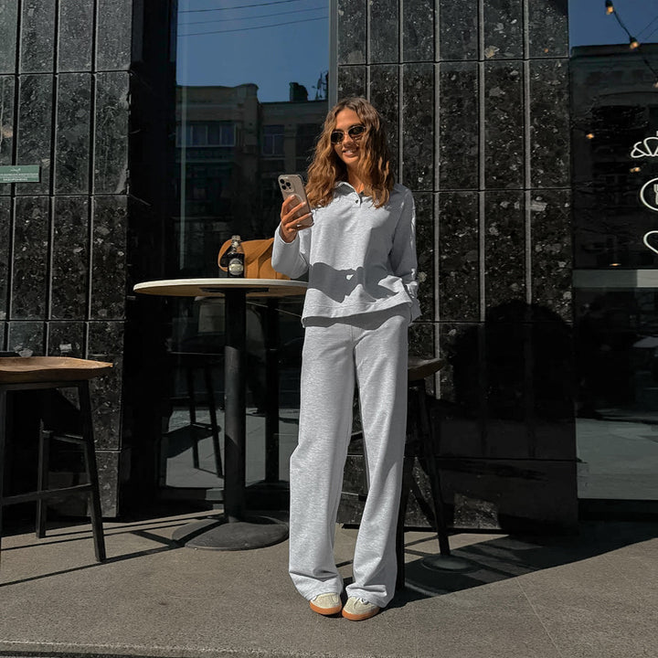 Damen Bequemes Sweatpants-Set mit lässigem Schnitt Drune