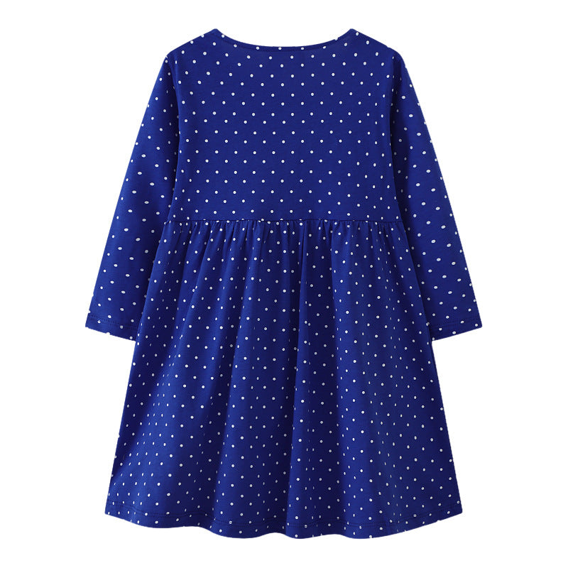Mädchen Freizeitkleid mit floralen und Schmetterlingsapplikationen Drune