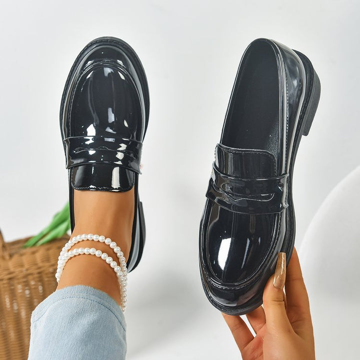 Damen modische Slipper mit trendigem Glanz und rutschfester Sohle Drune