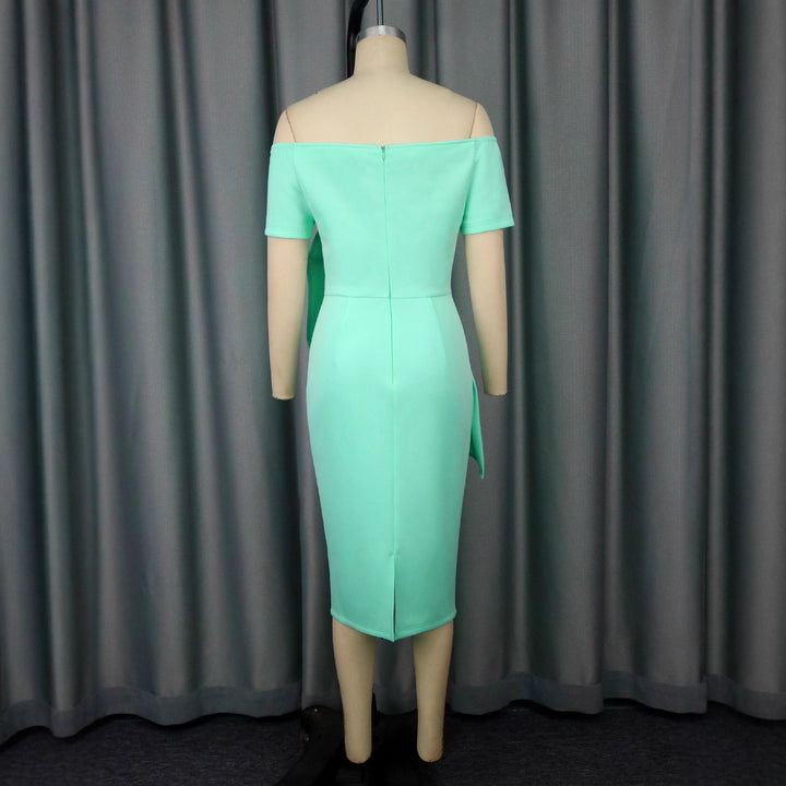Damen Elegantes Cocktailkleid mit asymmetrischem Drapierungsdesign Drune