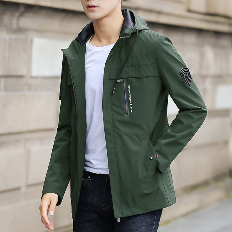 Herren Modische Übergangsjacke mit praktischem Kapuzen-Design Drune