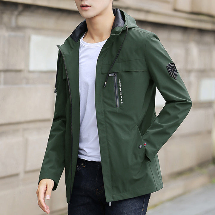 Herren Modische Übergangsjacke mit praktischem Kapuzen-Design Drune