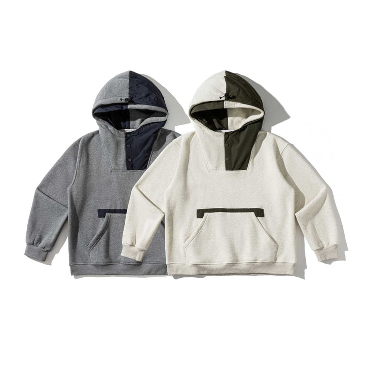 Unisex Oversize Kapuzenpullover mit technischem Frontpanel und Kängurutasche Drune