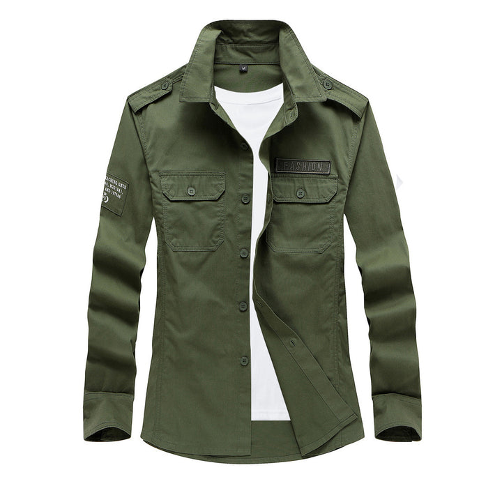 Herren Modische Hemdjacke mit praktischen Taschen Drune