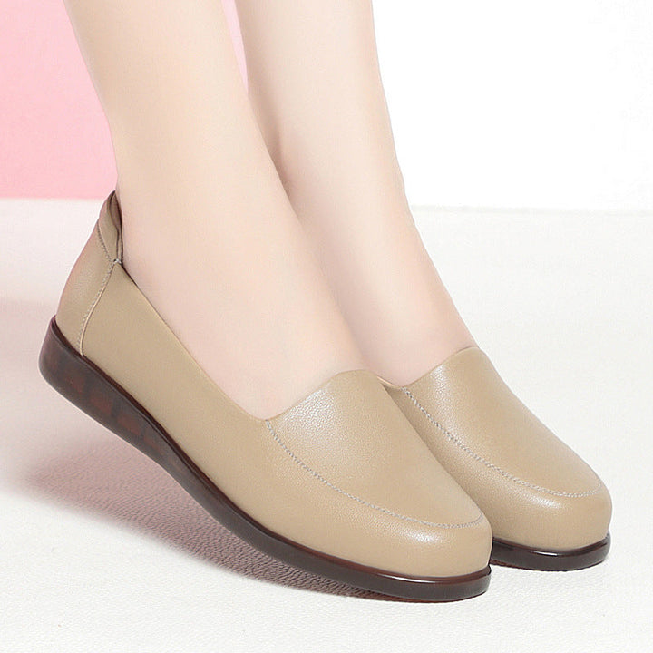 Damen Bequeme Slipper aus hochwertigem Kunstleder mit dämpfender Sohle Drune