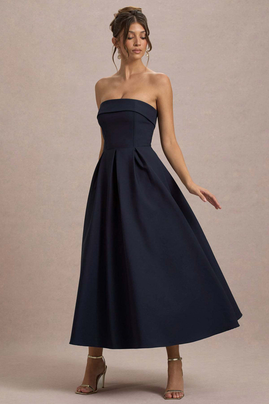 Damen elegantes A-Linien Abendkleid mit taillenbetontem Design Drune