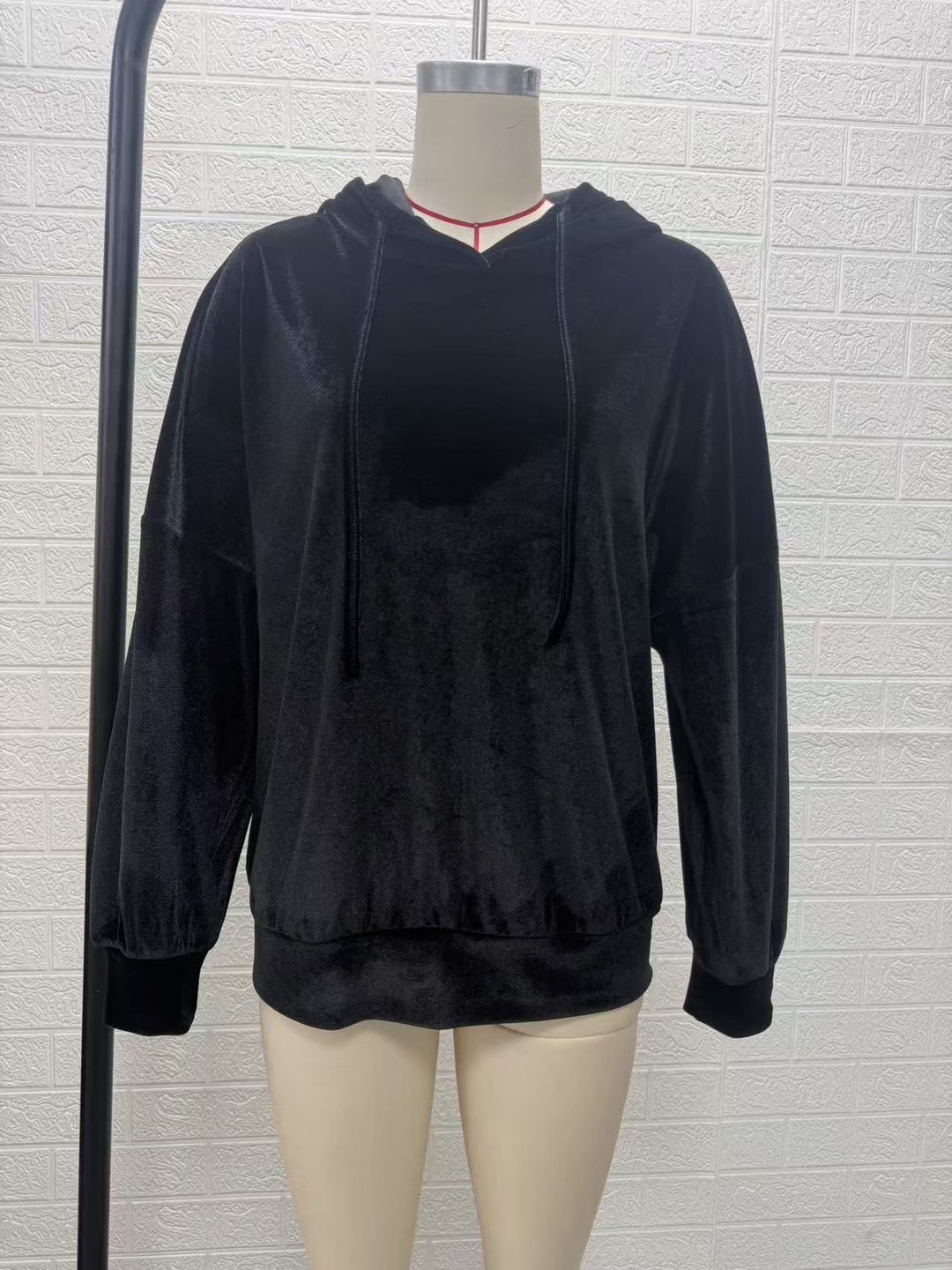 Damen Kuscheliger Samt-Kapuzenpullover im Oversize-Schnitt Drune
