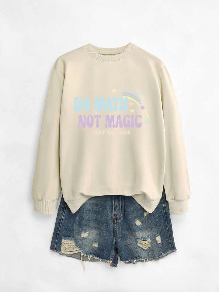 Damen lässiger Sweatshirt mit inspirierendem Mathematikmotiv Drune