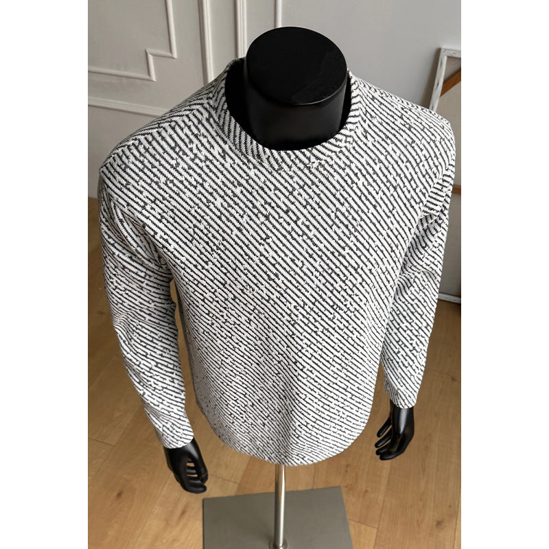 Herren Modischer Langarm-Pullover mit kreativen Mustern Drune
