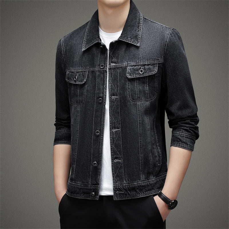 Herren Jeansjacke mit funktionalen Taschen und klassischem Schnitt Drune