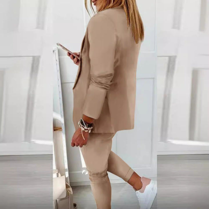 Damen Elegantes Zweiteiliges Blazer-Jogginganzug Drune