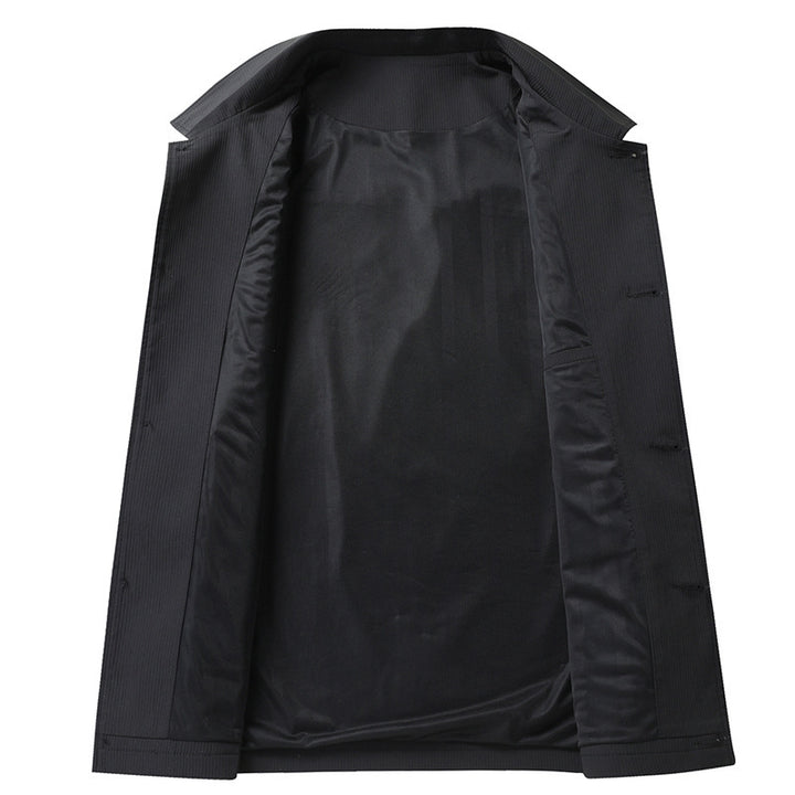 Herren Übergangsjacke im Overshirt‑Stil mit Hemdkragen und aufgesetzten Pattentaschen Drune
