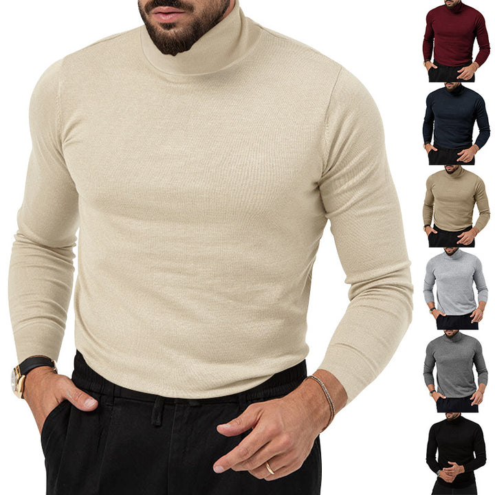 Herren nan Slim-Fit Rollkragenpullover Feinstrick mit Stretch, schmaler Silhouette und gerippten Bündchen Drune