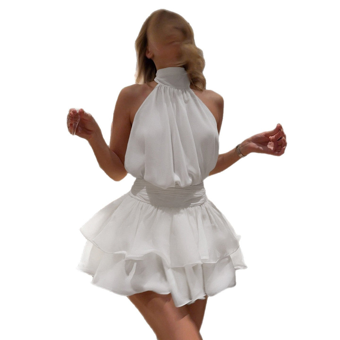 Damen luftiges Wickelkleid mit voluminösem Rock Drune