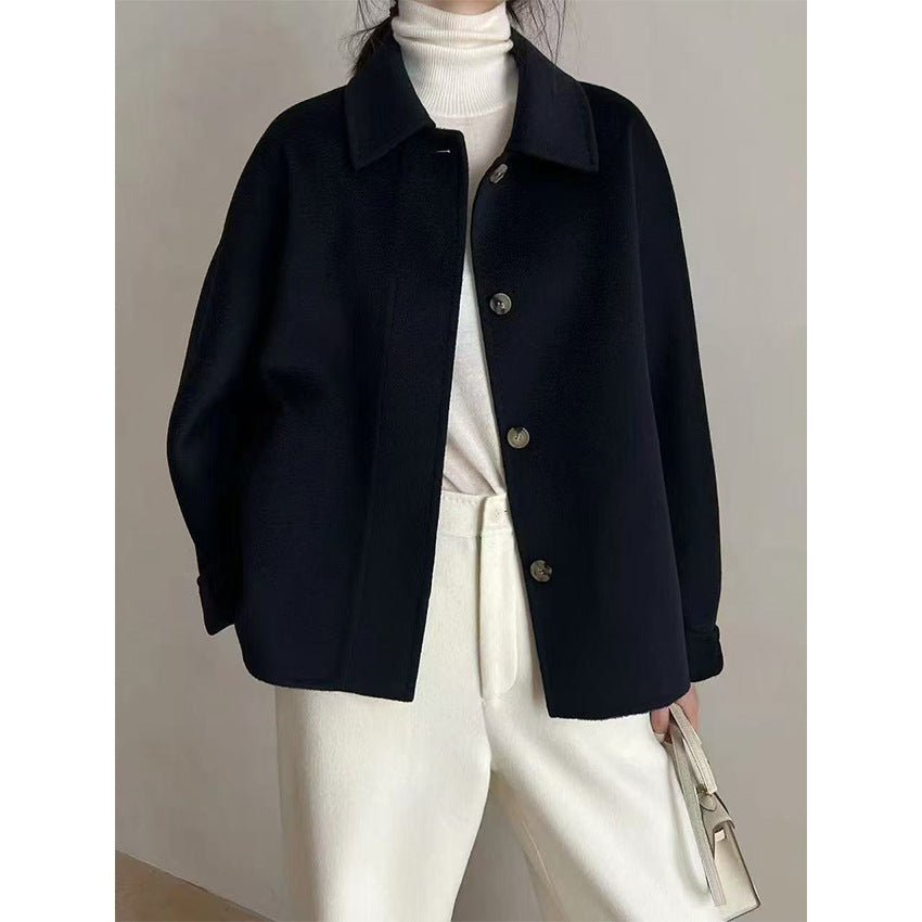 Damen Teddyjacke mit Hemdkragen und verdeckter Knopfleiste Drune