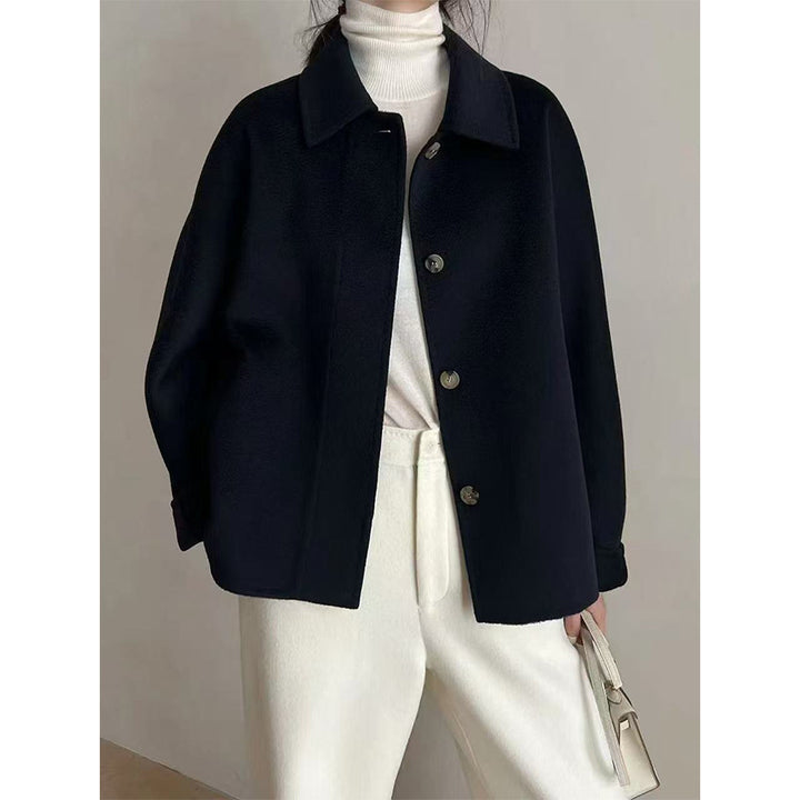 Damen Teddyjacke mit Hemdkragen und verdeckter Knopfleiste Drune